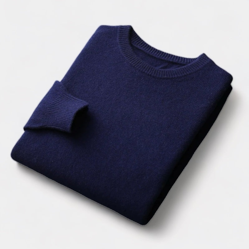 João | Mixed Knit Round Neck Jumper with Medium Warmth
