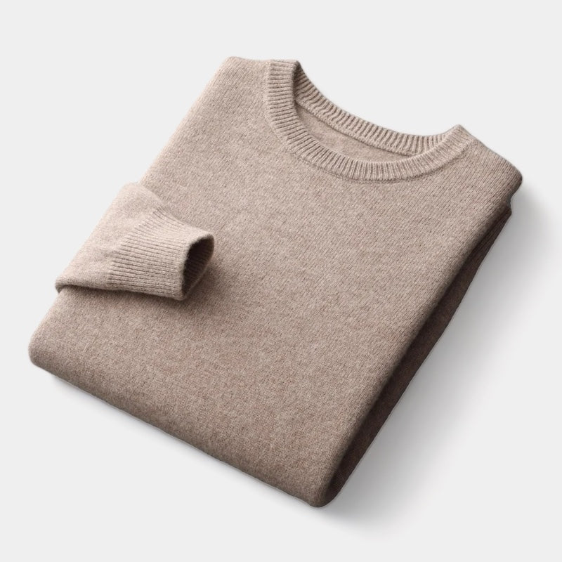 João | Mixed Knit Round Neck Jumper with Medium Warmth