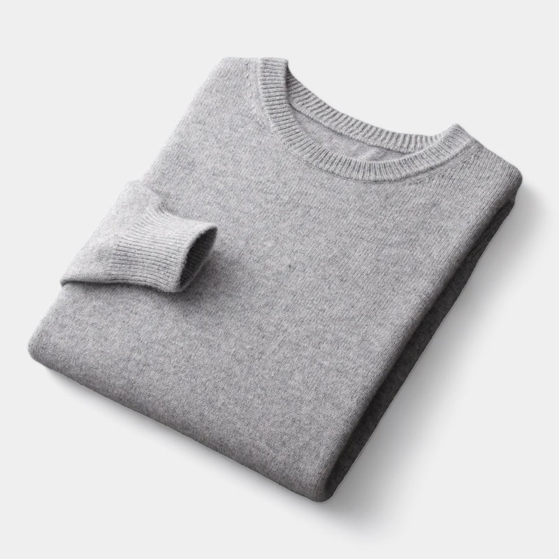 João | Mixed Knit Round Neck Jumper with Medium Warmth