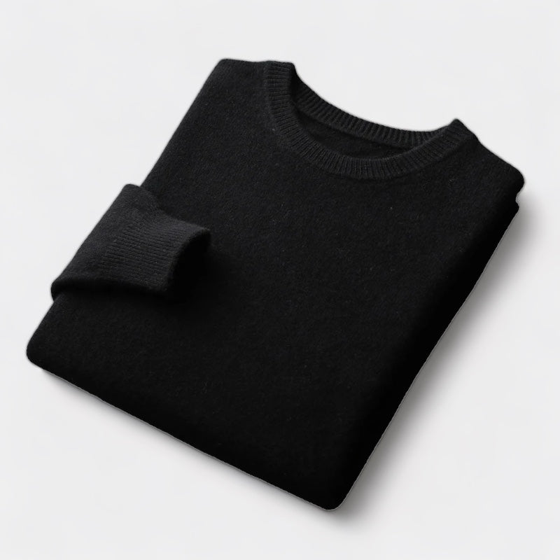 João | Mixed Knit Round Neck Jumper with Medium Warmth