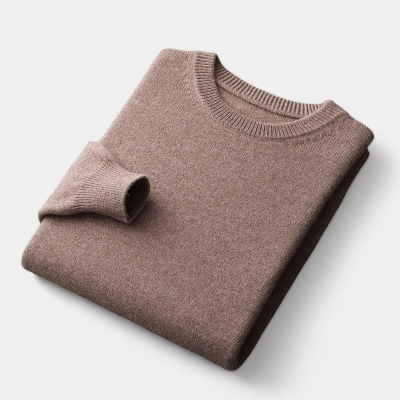 João | Mixed Knit Round Neck Jumper with Medium Warmth