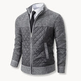 Sweater - Mistura de Jacquard Twill e Painéis Térmicos Isolados