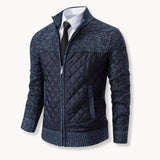 Sweater - Mistura de Jacquard Twill e Painéis Térmicos Isolados