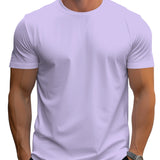 T-Shirt – Corte Regular em Mistura de Poliéster e Decote Suave