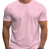 T-Shirt – Corte Regular em Mistura de Poliéster e Decote Suave