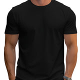 T-Shirt – Corte Regular em Mistura de Poliéster e Decote Suave