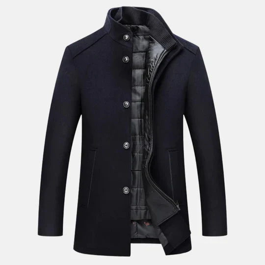 Trench Coat - Mistura de Fibra Cardada, Forma Slim e Resistência ao Vento