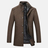 Trench Coat - Mistura de Fibra Cardada, Forma Slim e Resistência ao Vento