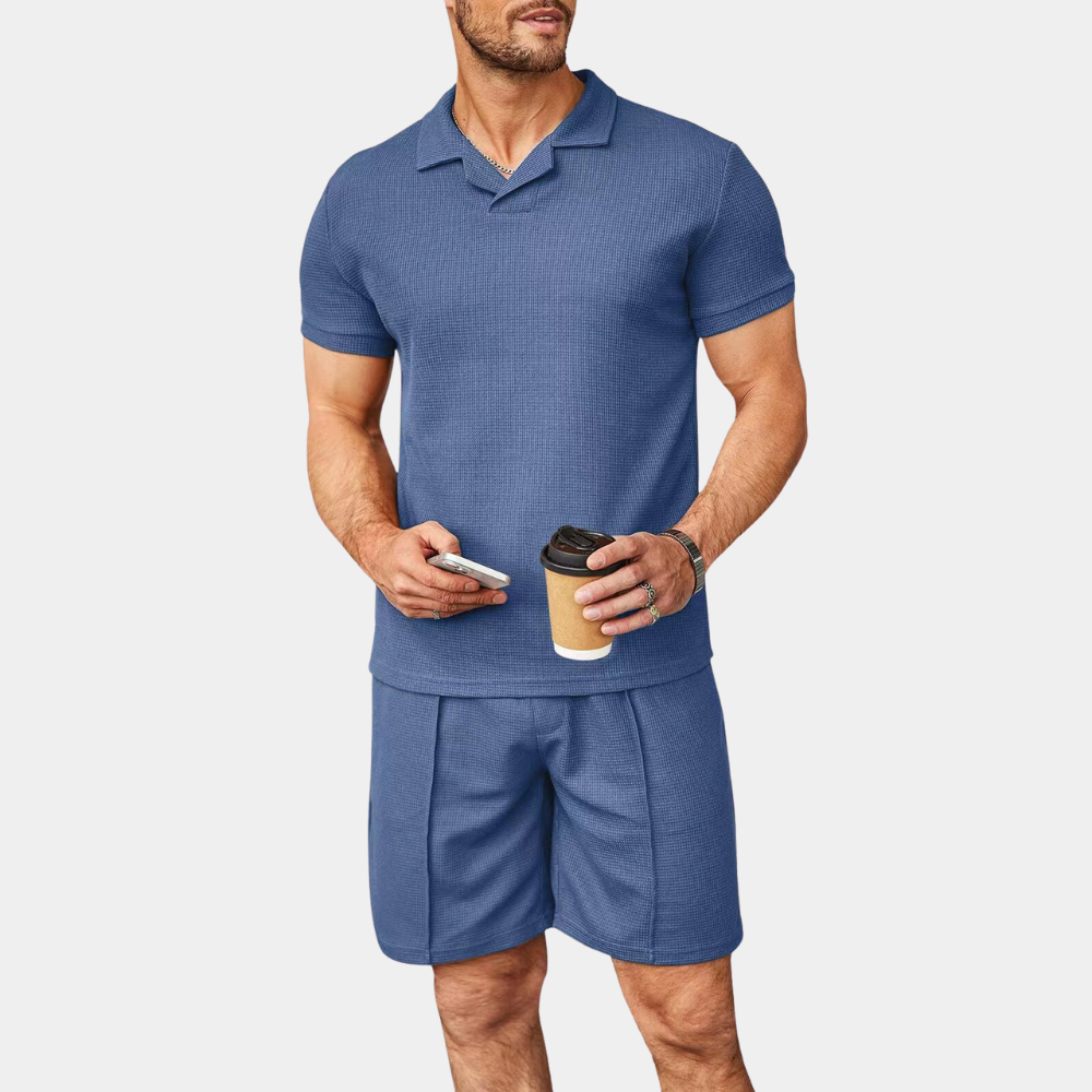 Conjunto de Duas Peças – Top e Parte Inferior em Mistura Suave para Conforto