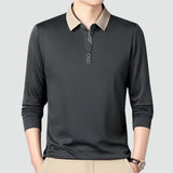 António – Polo Casual de Manga Comprida para Negócios