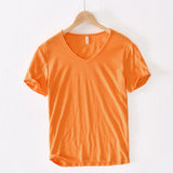 T-Shirt de Decote em V – Mistura Leve e Ajuste Respirável