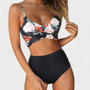Top Floral - Cuecas Pretas